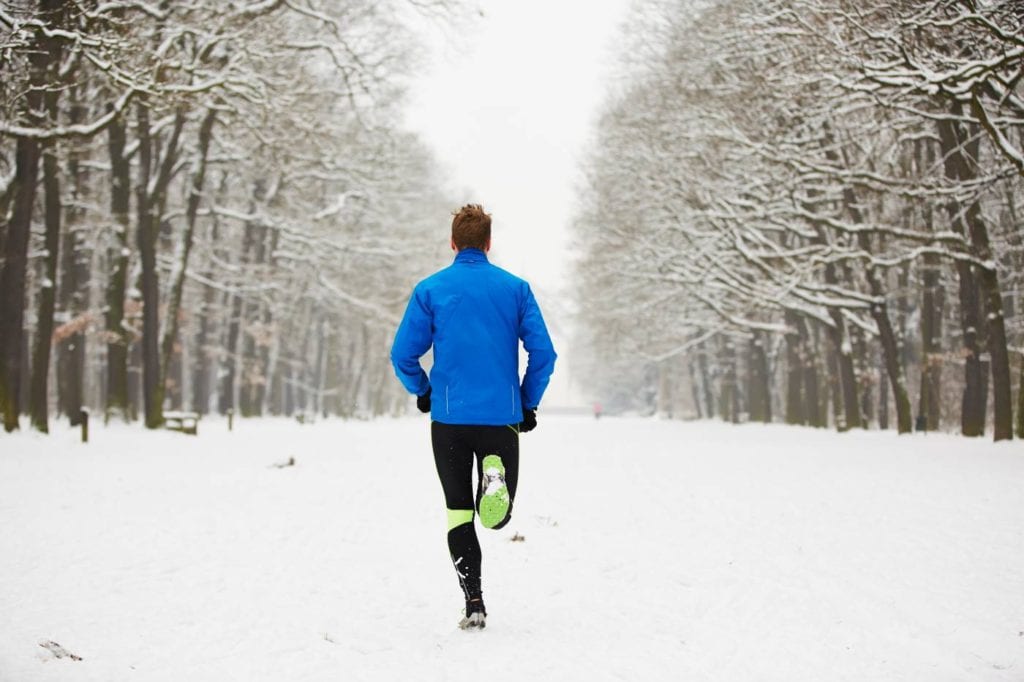 man winter jogging image